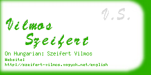 vilmos szeifert business card